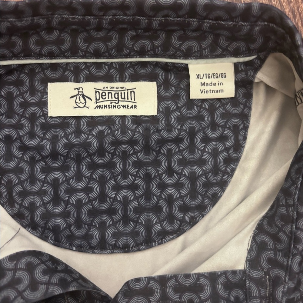 Original Penguin Men’s Blue Geo Polo Shirt - Picture 3 of 6